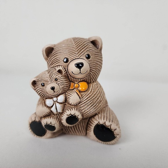 Artisania Rinconada Teddy Bear Uruguayan Hand Carved Pottery Vintage Figurine - Picture 3 of 9